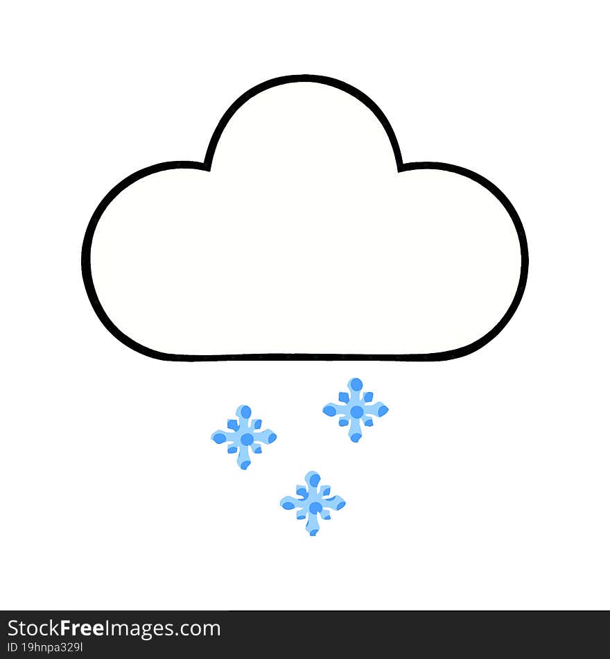 comic book style cartoon snow cloud