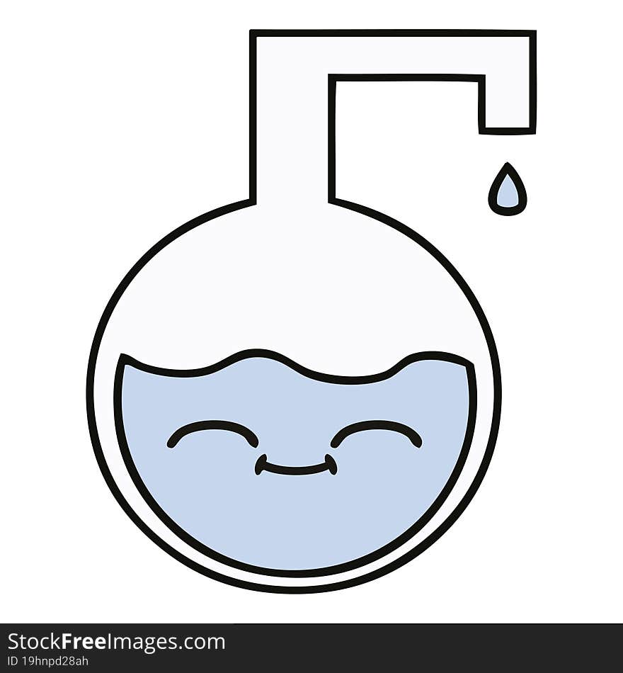 cute cartoon of a science experiment