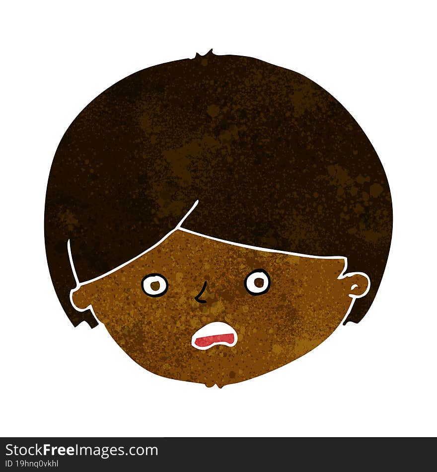 Cartoon Unhappy Boy