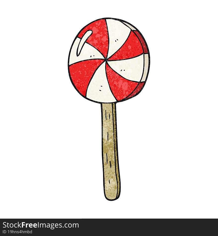 textured cartoon lollipop