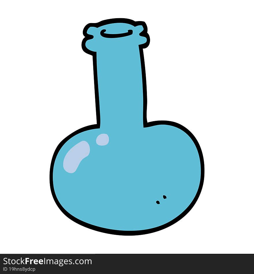 cartoon doodle of a glass bottle