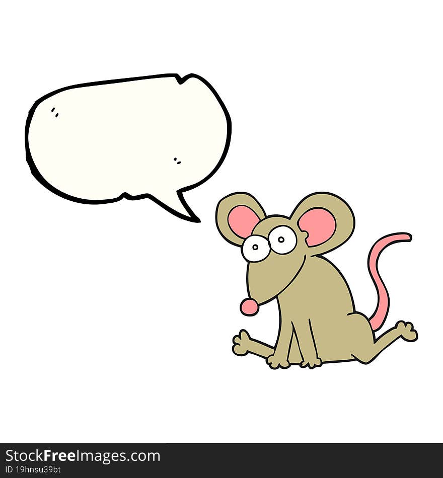 Speech Bubble Cartoon Mouse