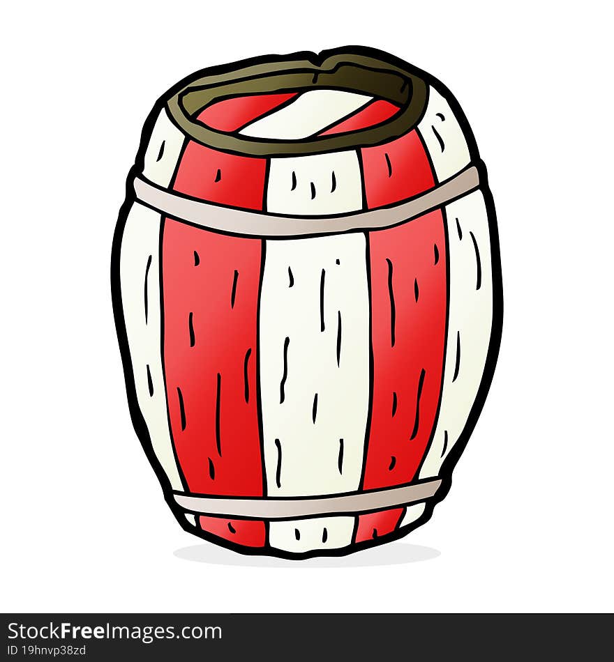 cartoon painted barrel