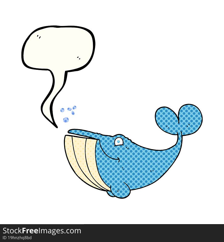 comic book speech bubble cartoon whale