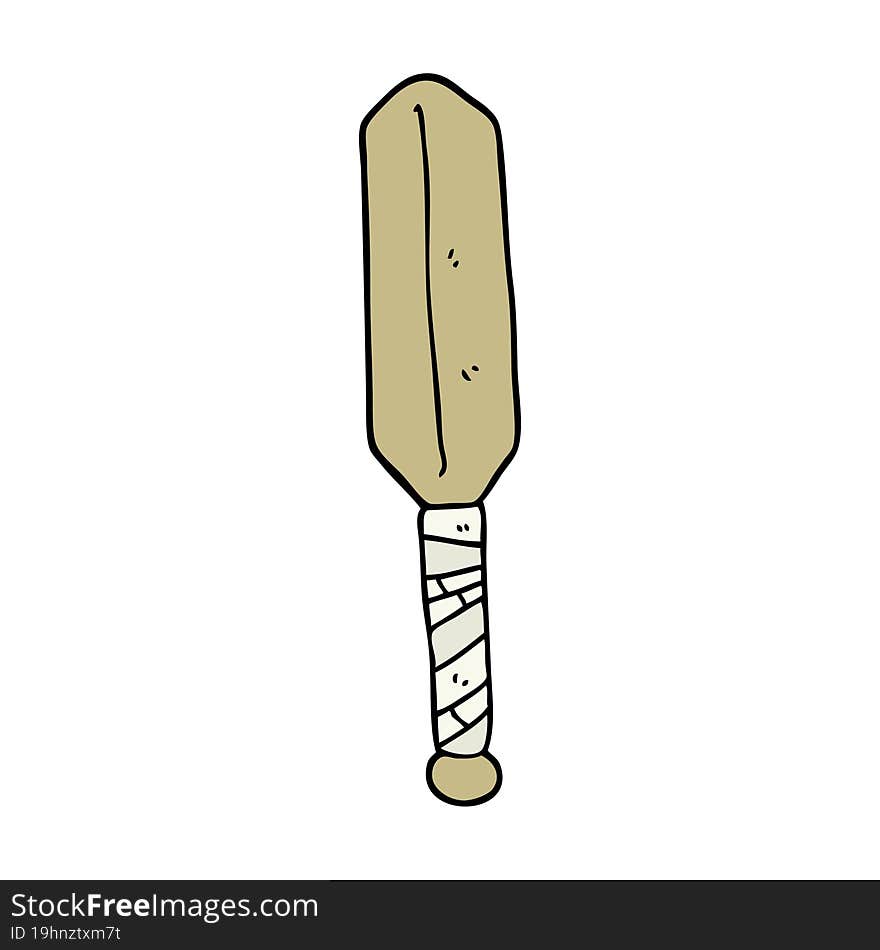 hand drawn doodle style cartoon baseball bat