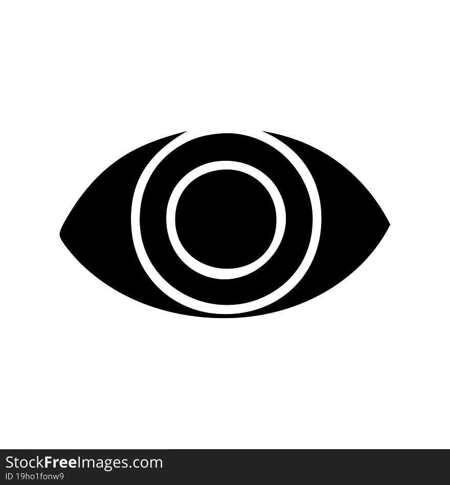 flat symbol of a eye. flat symbol of a eye