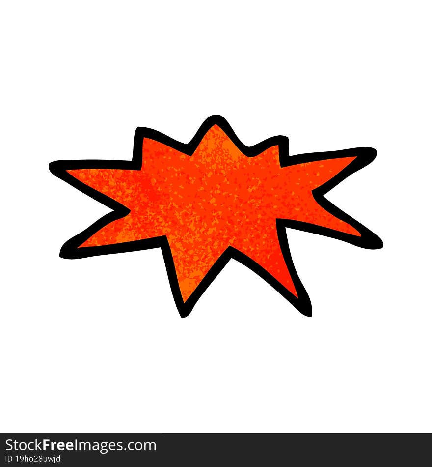 cartoon doodle explosion symbol