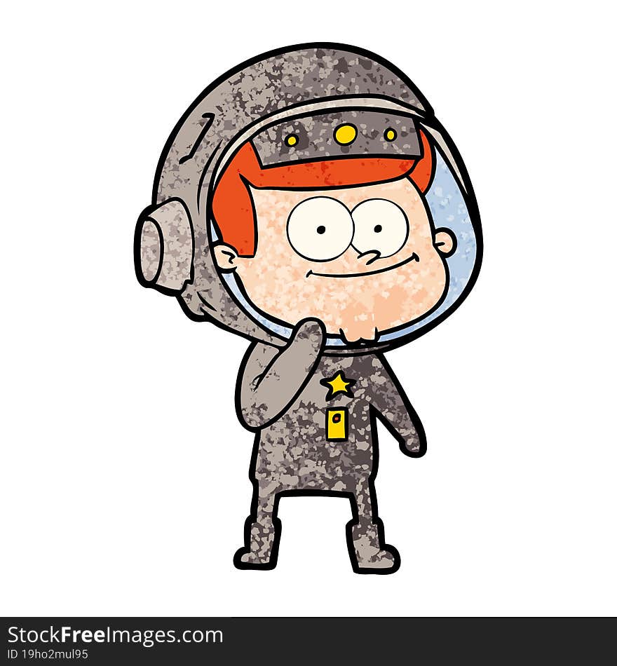 happy astronaut cartoon. happy astronaut cartoon