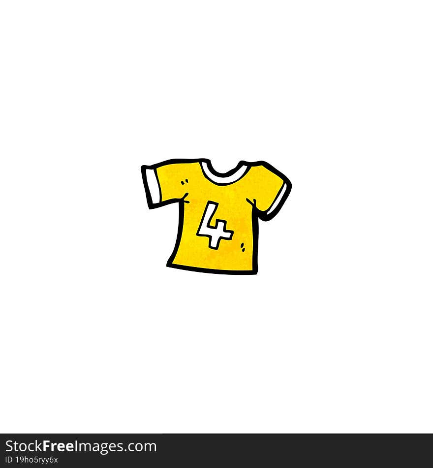 Cartoon Sports Shirt With Number Four