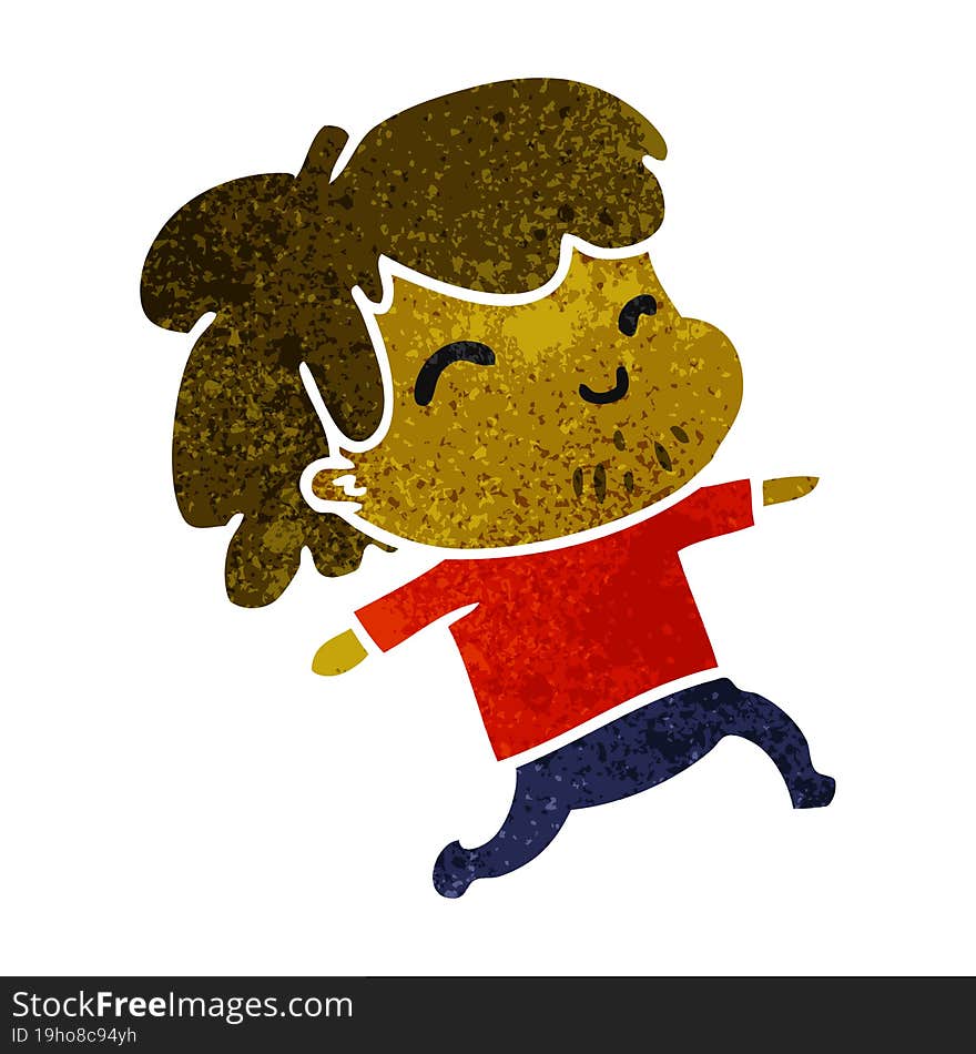 retro cartoon illustration kawaii boy with stubble. retro cartoon illustration kawaii boy with stubble