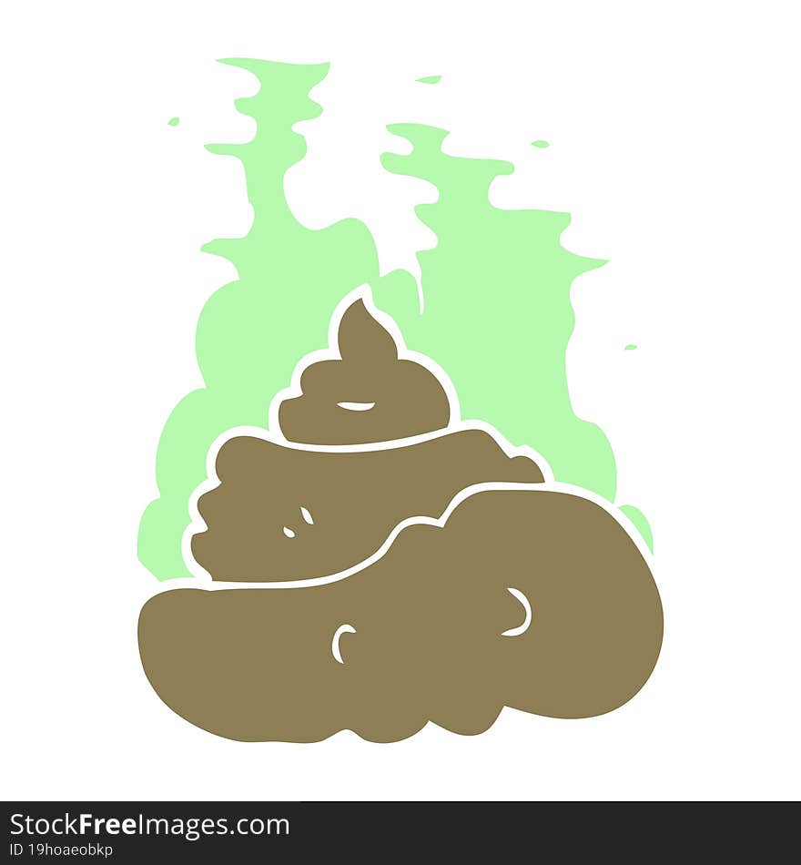 flat color illustration of gross poop. flat color illustration of gross poop