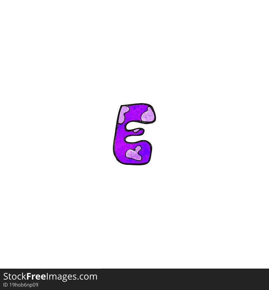 child\'s drawing of the letter e