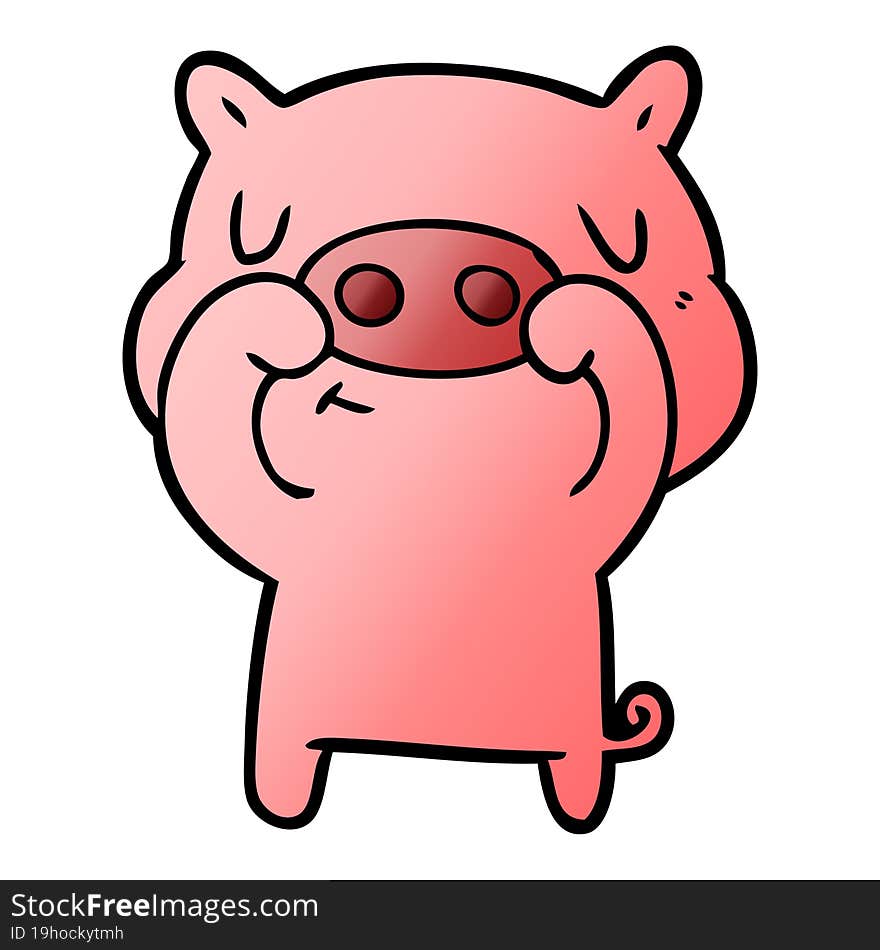 cartoon content pig. cartoon content pig