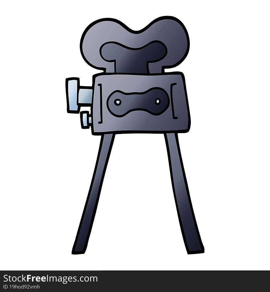 vector gradient illustration cartoon film camera