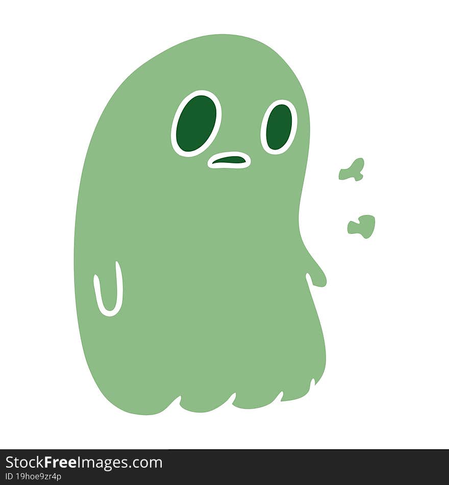 Cartoon Of A Kawaii Cute Ghost