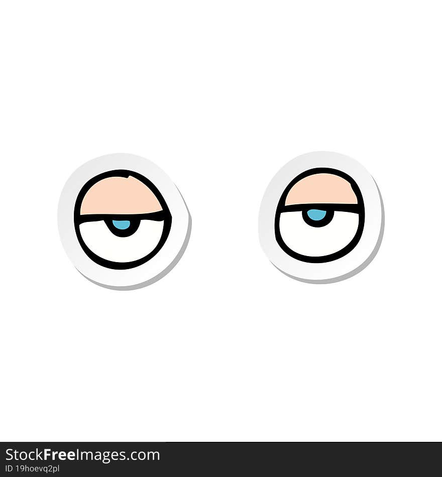 sticker of a cartoon eyes