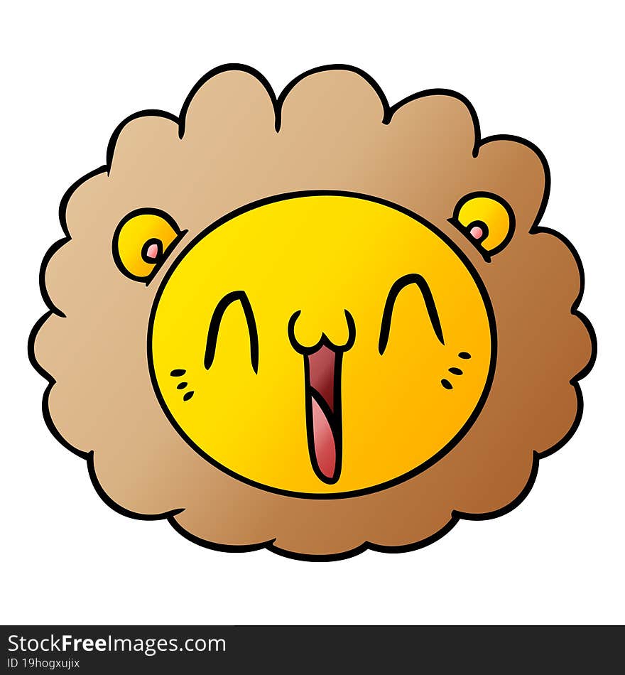 cartoon lion face. cartoon lion face