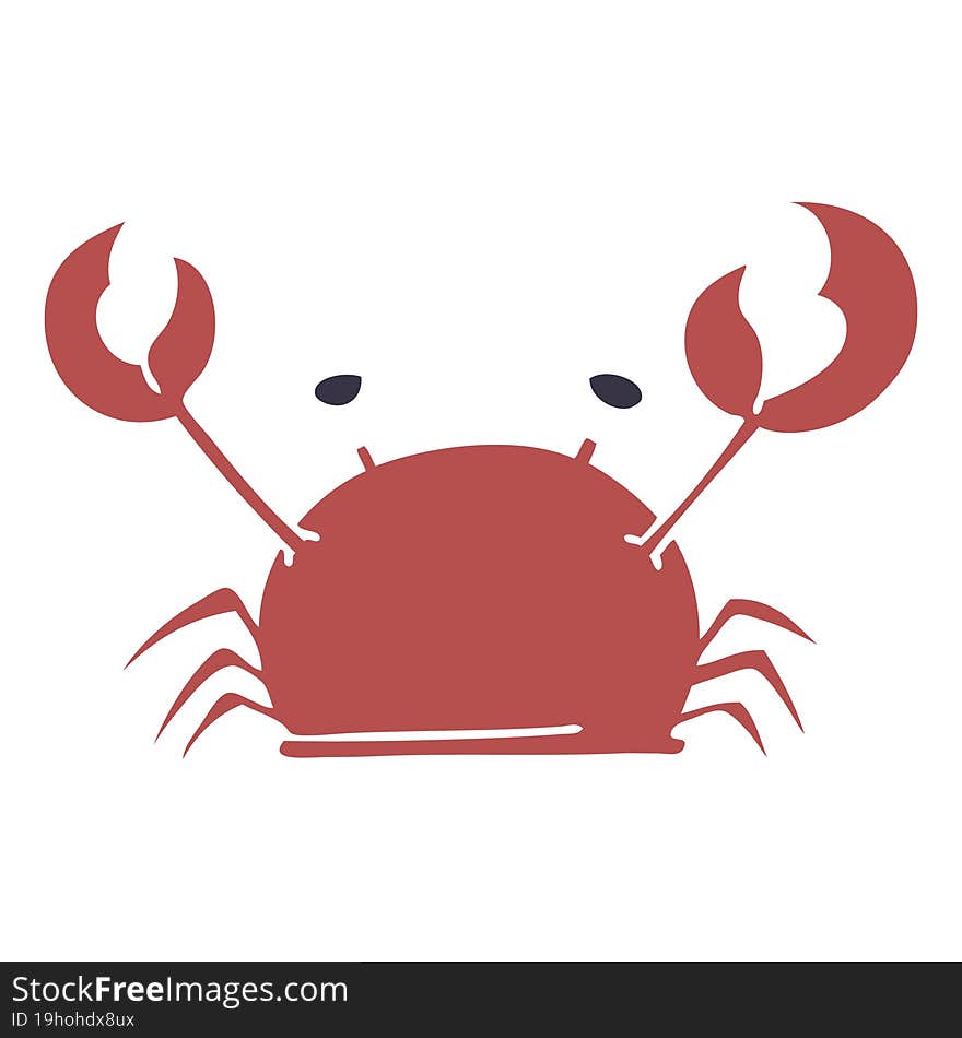 quirky hand drawn cartoon happy crab