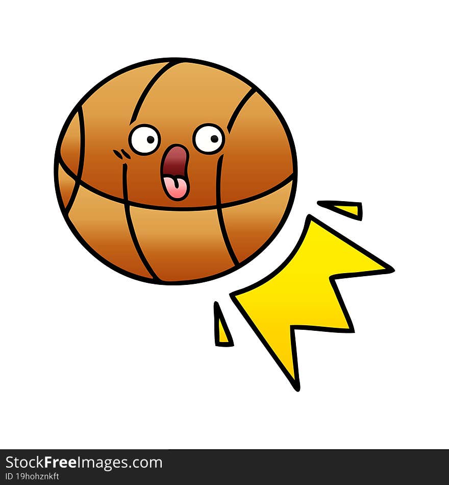 gradient shaded cartoon of a basketball