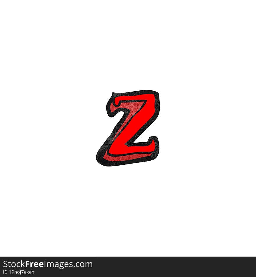 Cartoon Letter Z