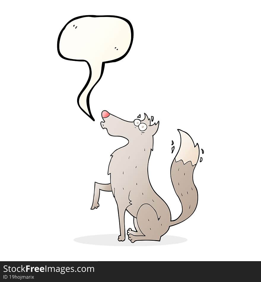 speech bubble cartoon wolf