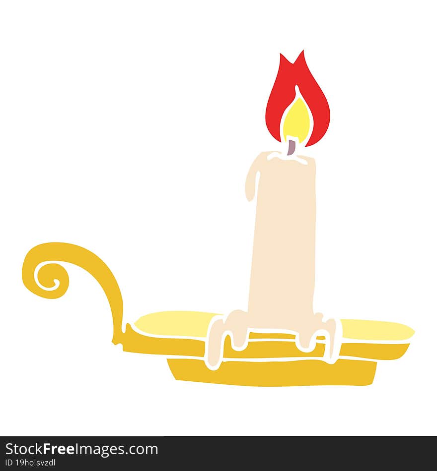 cartoon doodle burning candle