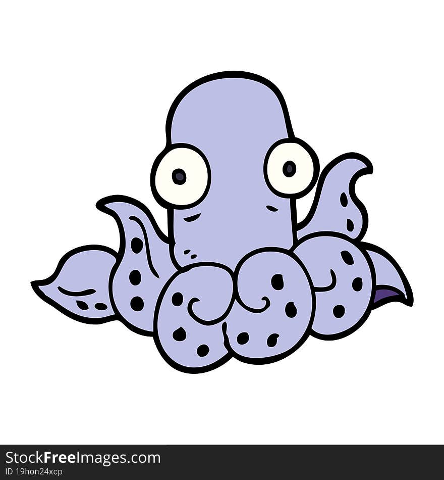 cartoon doodle funny octopus