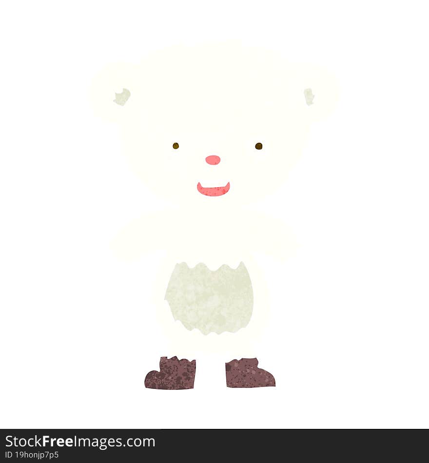 cartoon polar bear cub