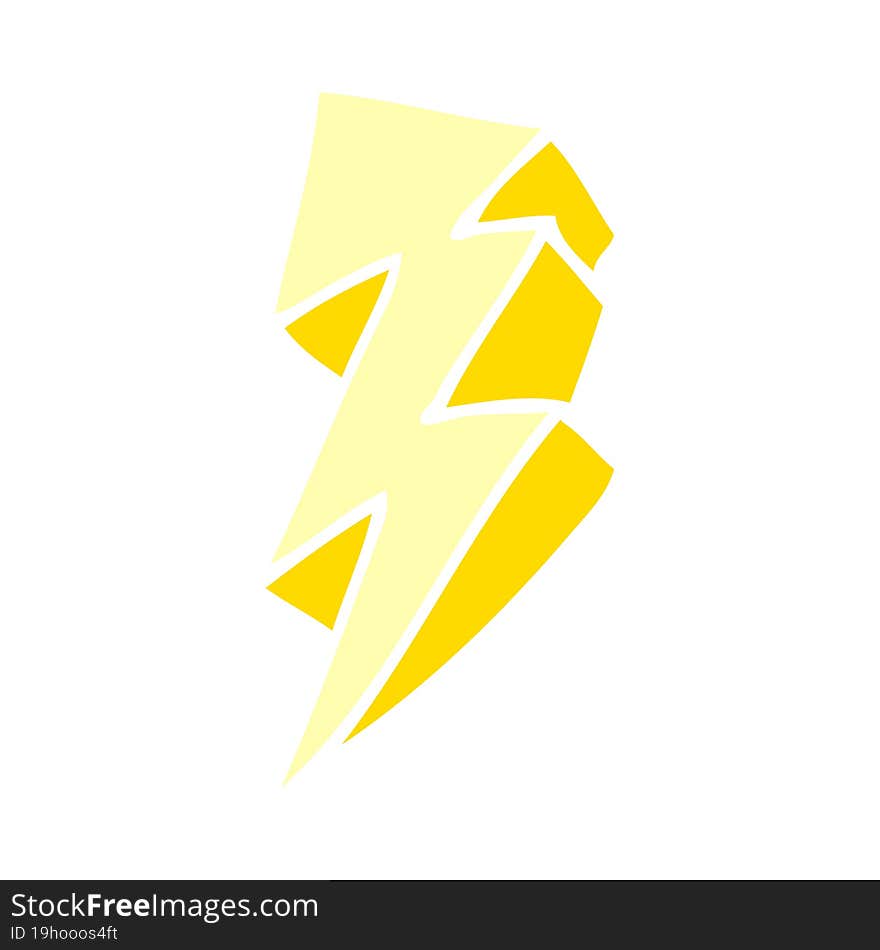 cartoon doodle lightning bolt