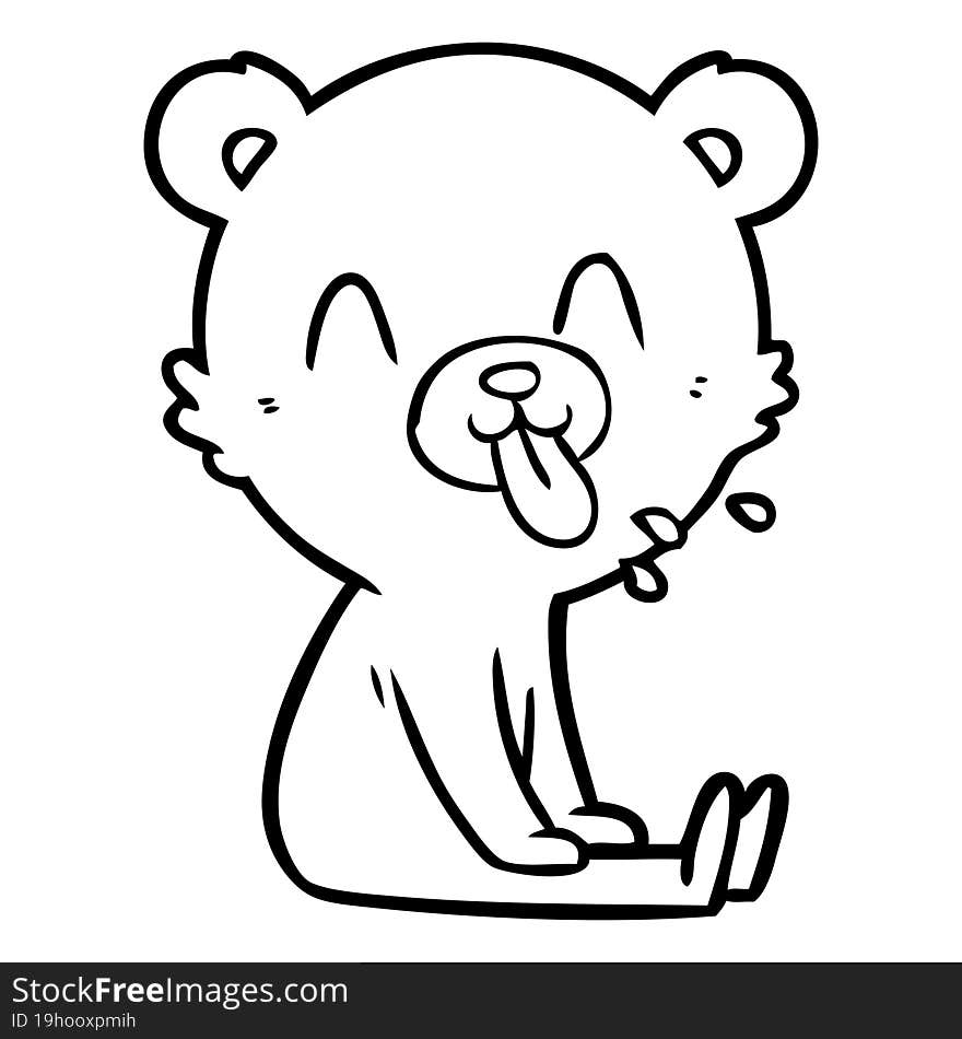 rude cartoon bear. rude cartoon bear