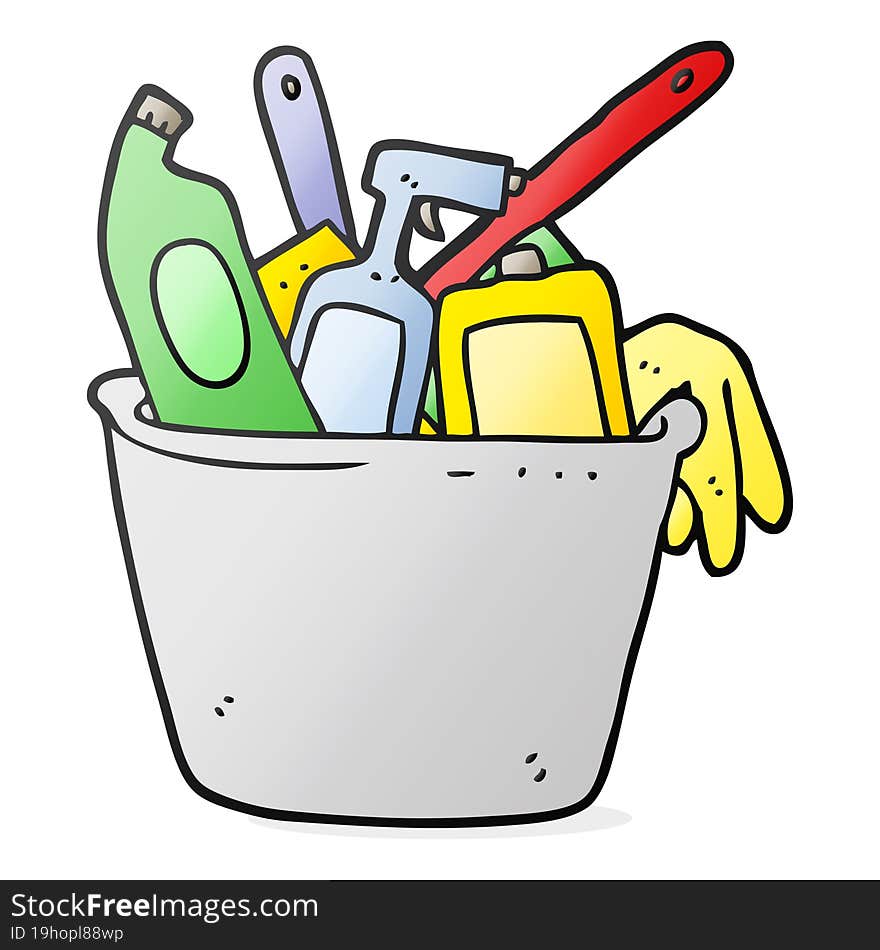 cleaning products cartoon