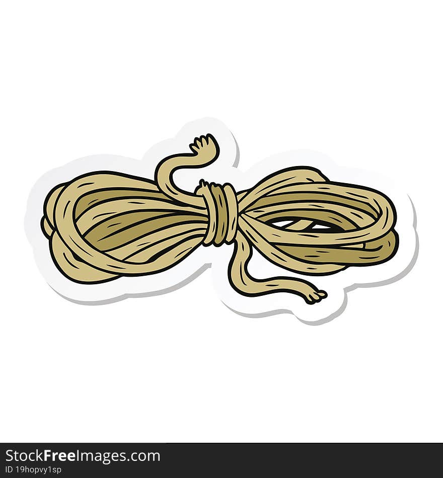 Sticker Of A Cartoon Rope