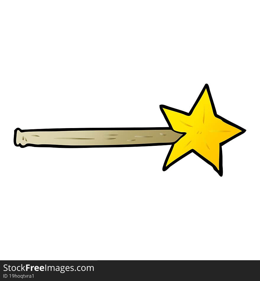 cartoon magic star wand. cartoon magic star wand