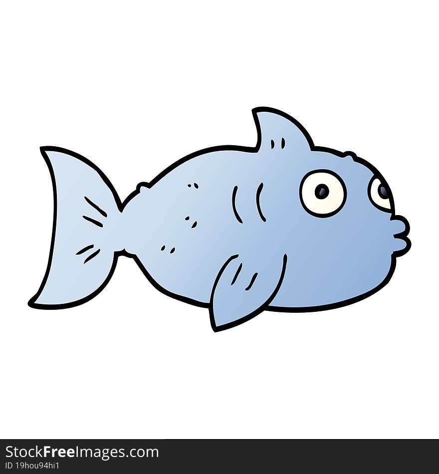 cartoon doodle fish