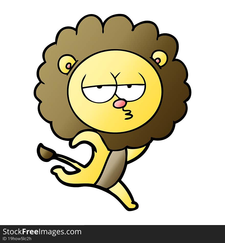 cartoon running lion. cartoon running lion