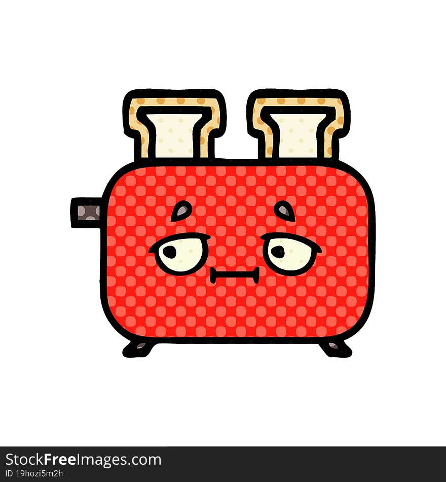 Comic Book Style Cartoon Of A Toaster