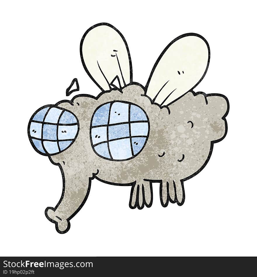 textured cartoon fly