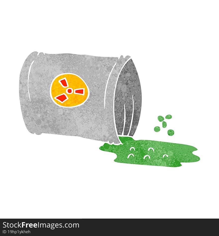 Retro Cartoon Nuclear Waste