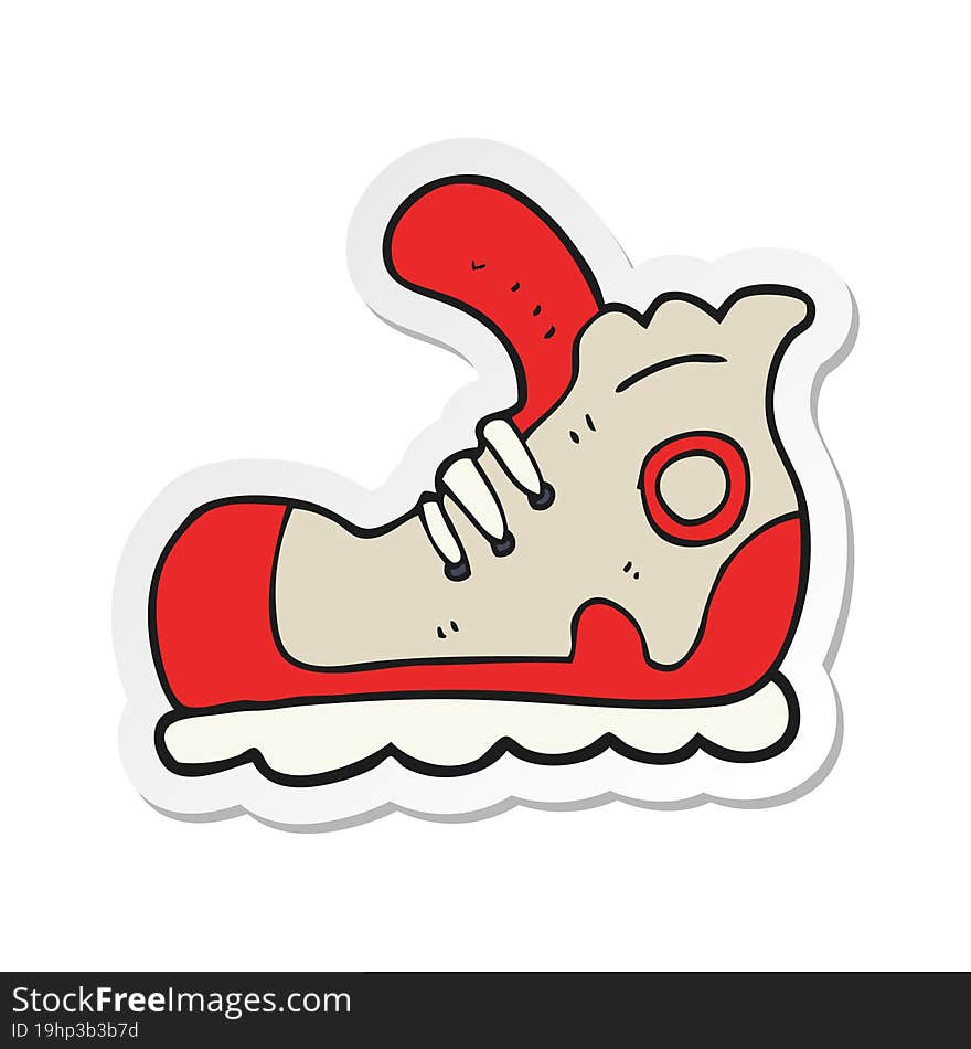 sticker of a cartoon sneaker