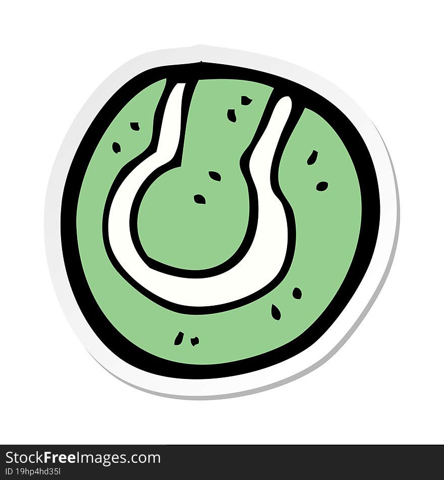 sticker of a cartoon tennis ball