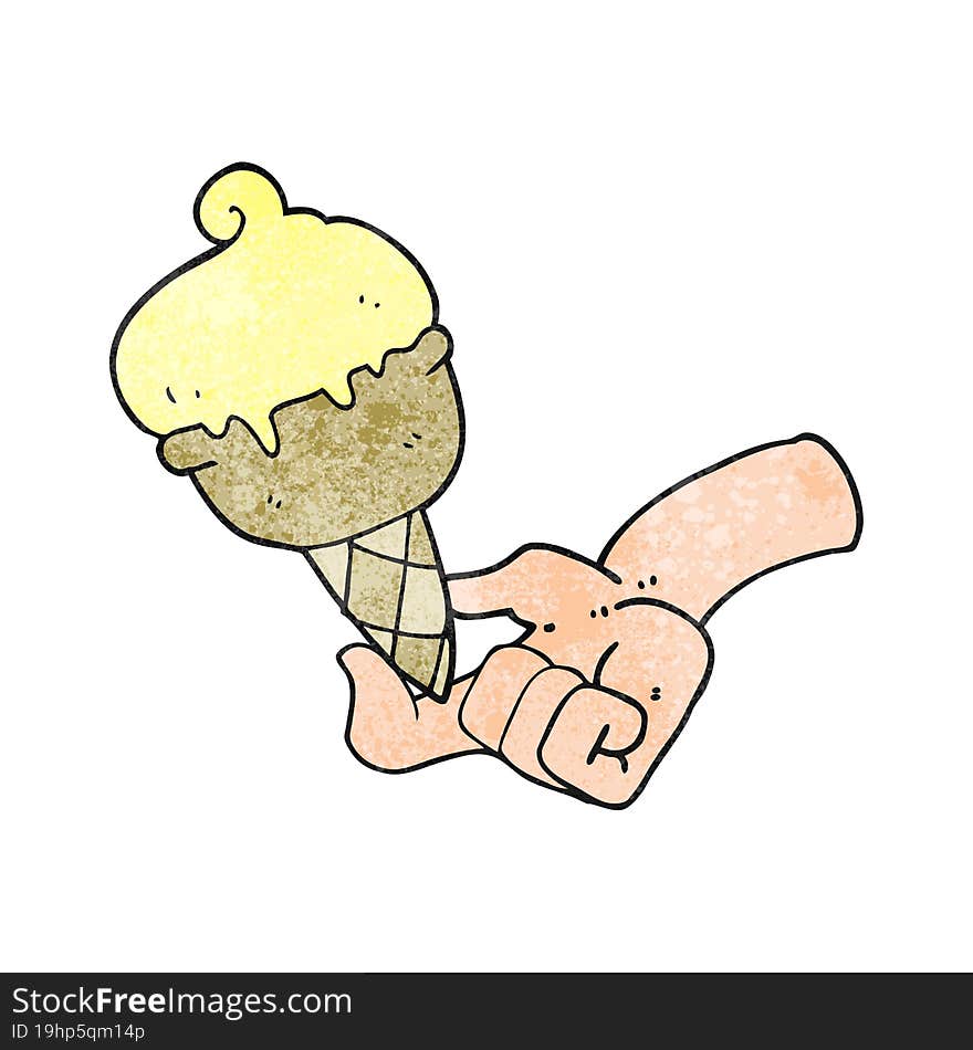 textured cartoon ice cream