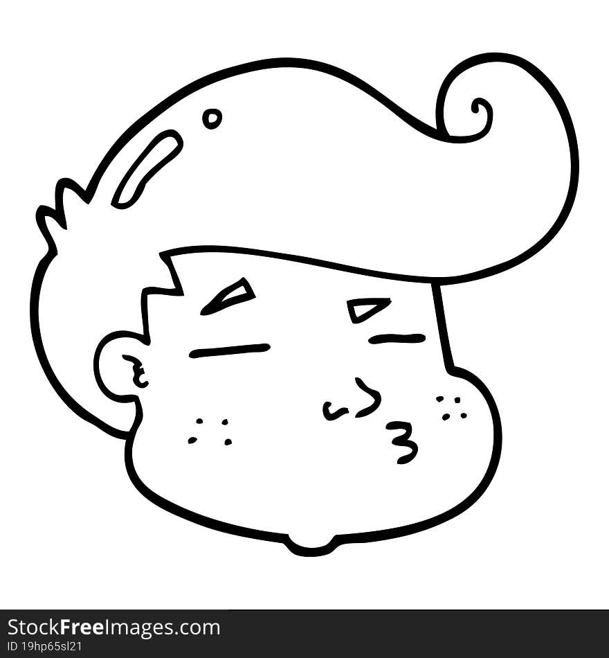 cartoon boy\'s face