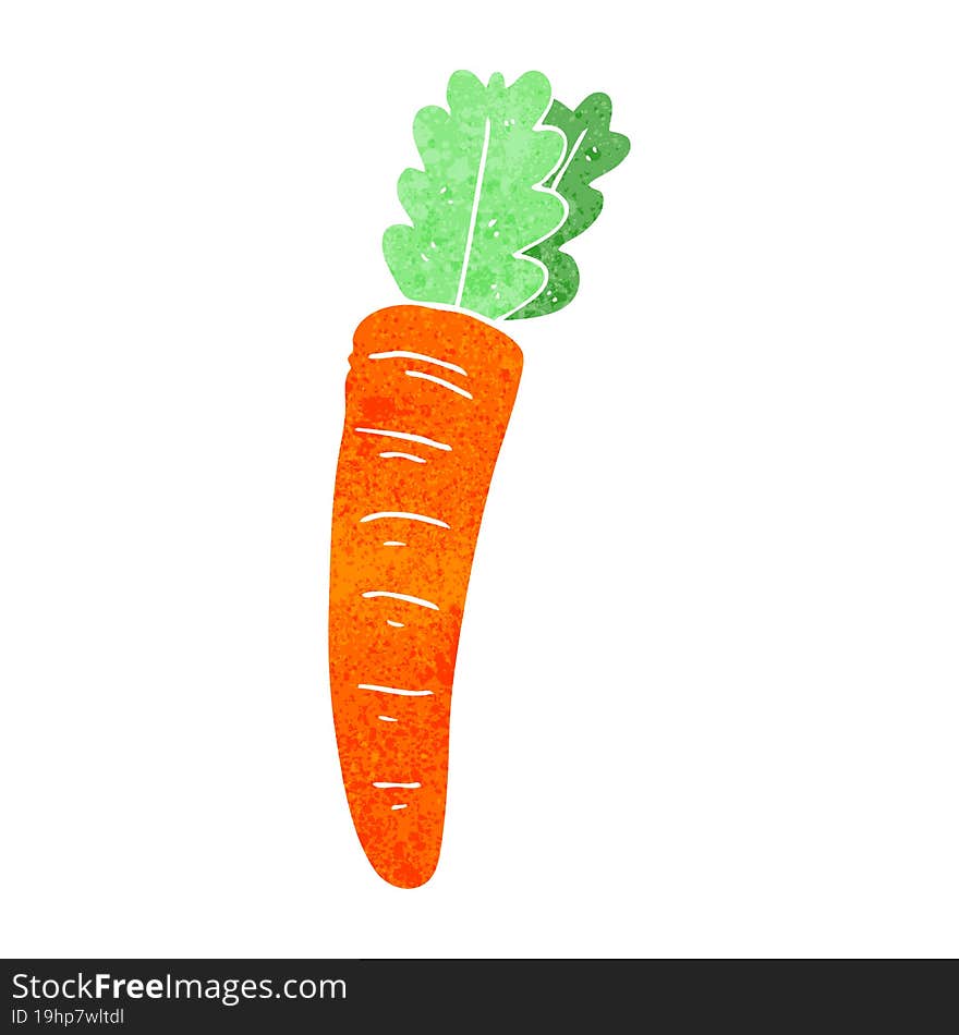 retro cartoon carrot