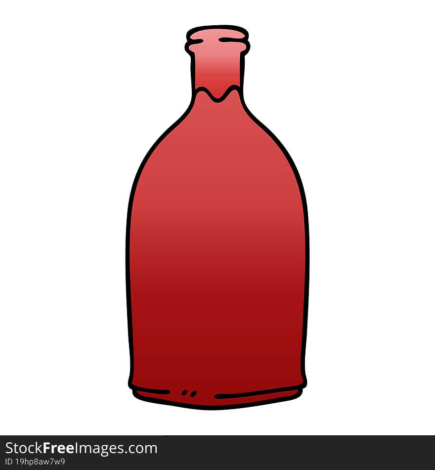 quirky gradient shaded cartoon red wine bottle