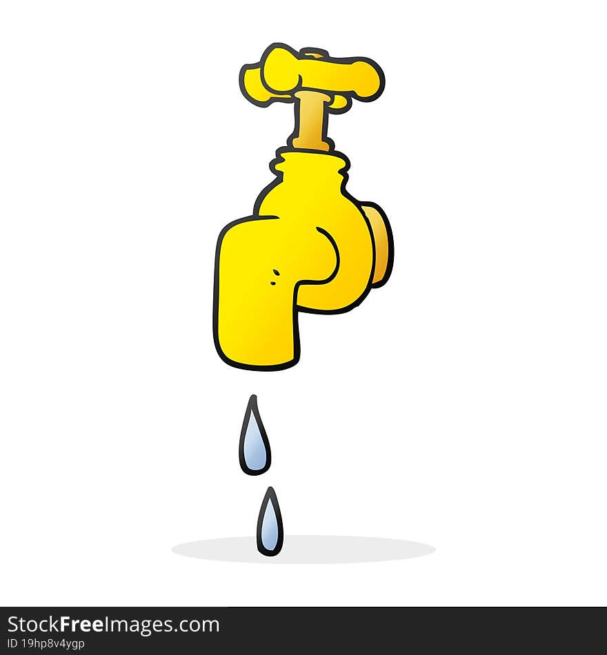 freehand drawn cartoon dripping faucet