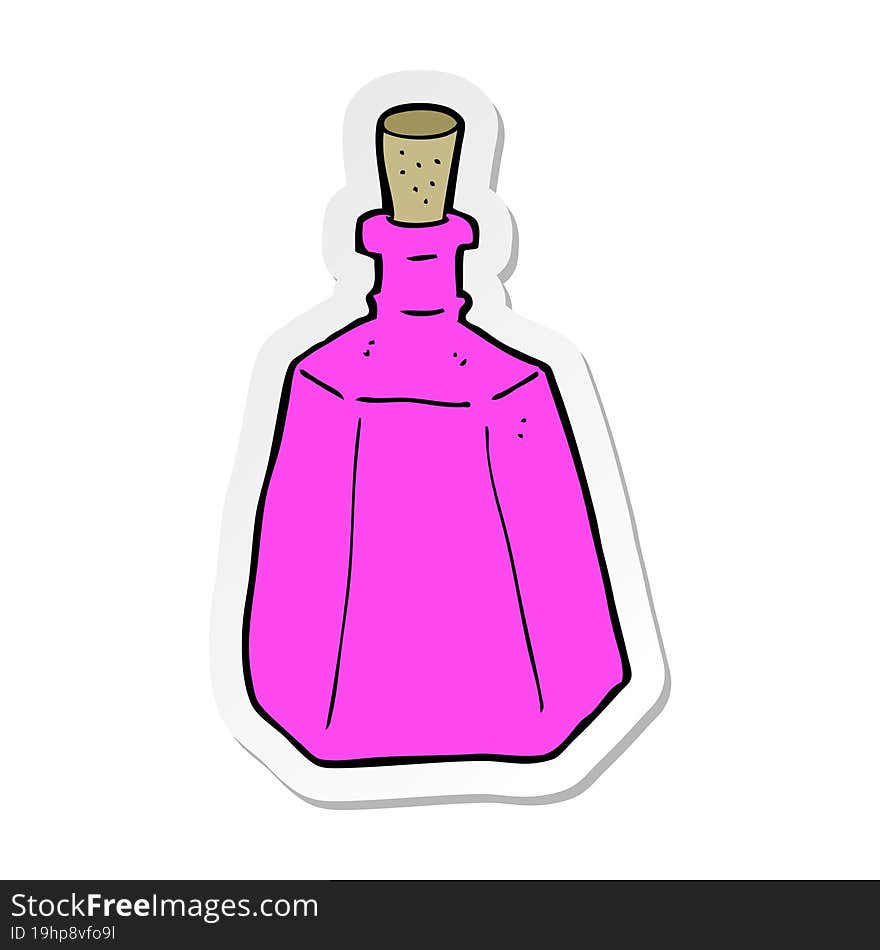 Sticker Of A Cartoon Potion Bottle