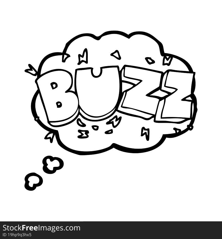 thought bubble cartoon buzz symbol