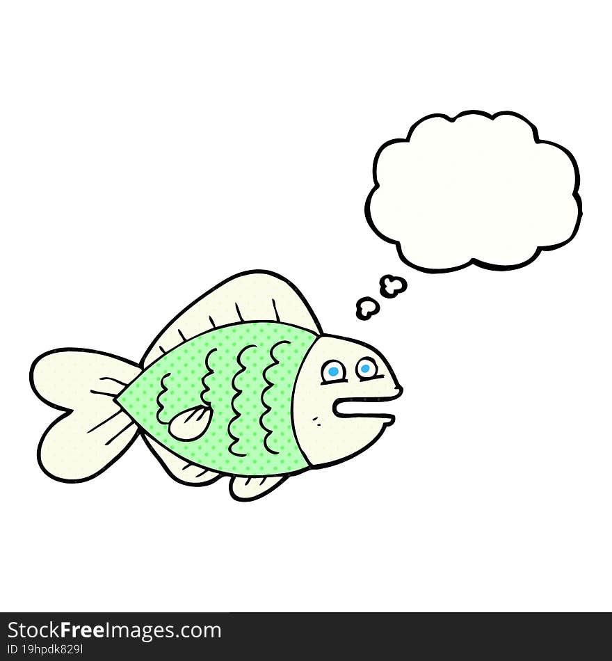 thought bubble cartoon funny fish