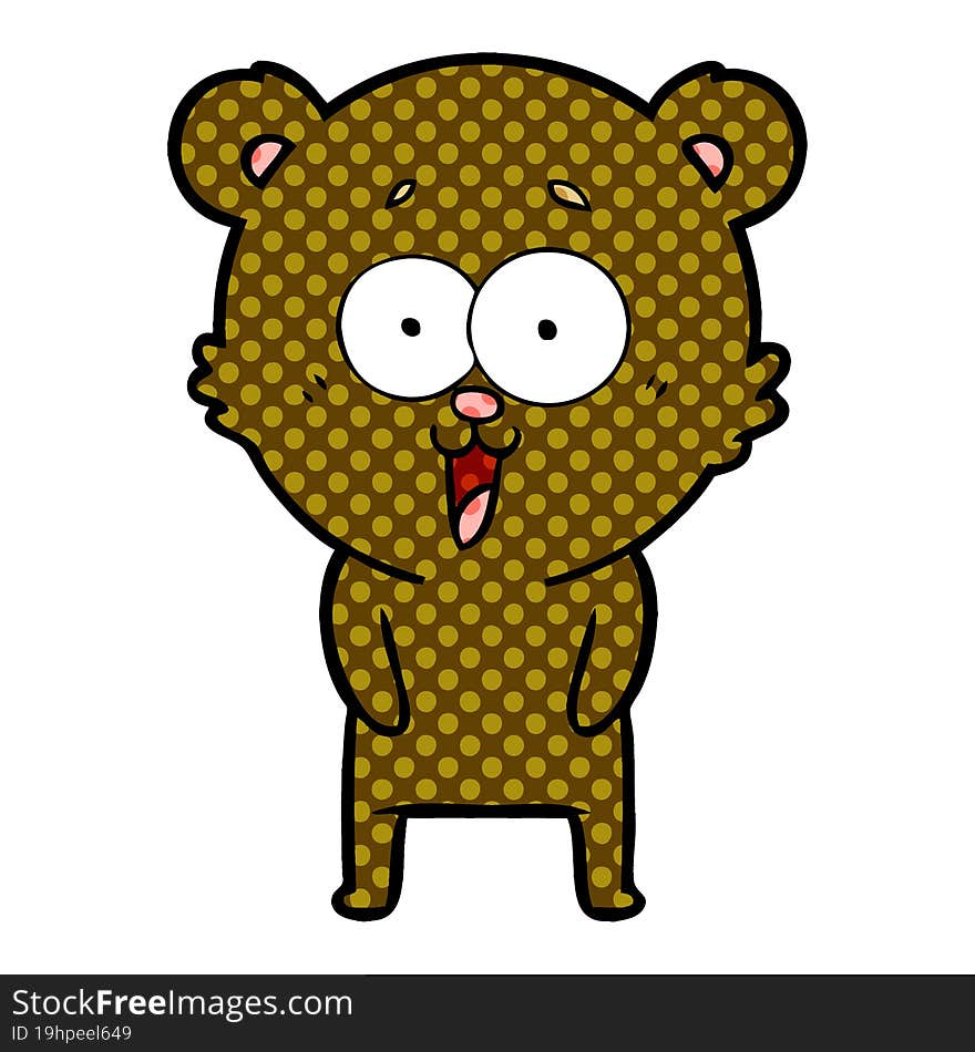 laughing teddy  bear cartoon. laughing teddy  bear cartoon