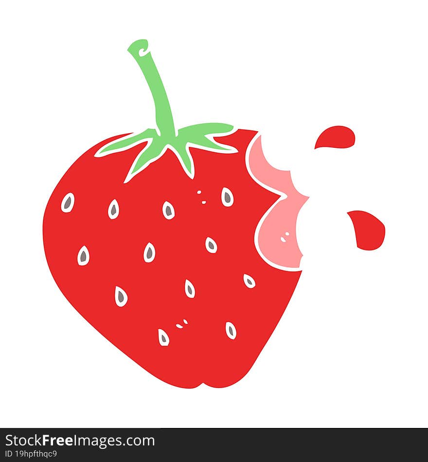 flat color illustration of strawberry. flat color illustration of strawberry